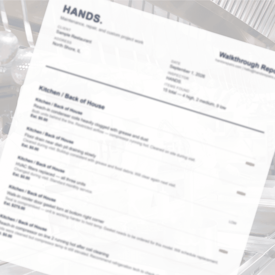 Sample HANDS. inspection report